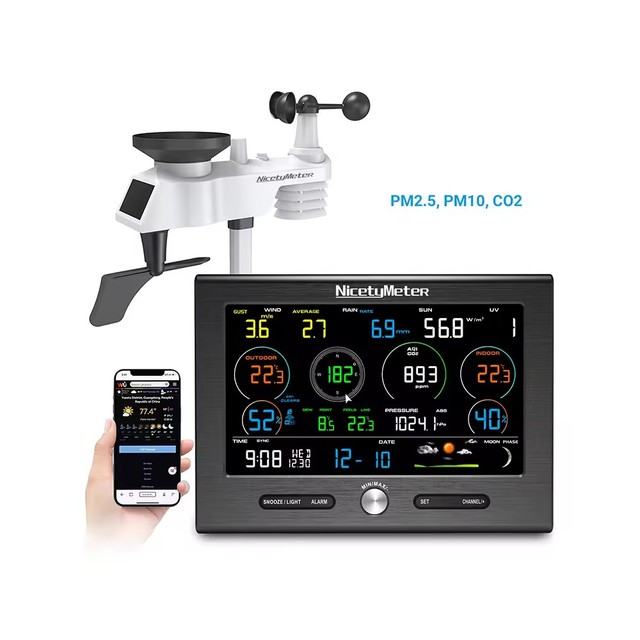 FT0371-020T Professional Wireless  Weather Station Pm2.5 Weather Station With Smart WIFI
