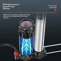 Pompe à air pour vélo, manomètre universel pour véhicules électriques, voitures, pompe haute pression en acier inoxydable 160PSL, fonctionnement manuel