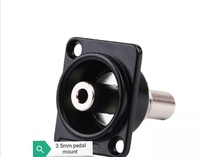 Connecteur RCA Phono femelle de type D à montage sur panneau, prise noire à bride pour montage sur châssis, prise audio-vidéo pour amplificateur et haut-parleur