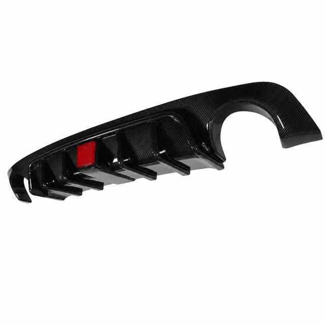 No Drilling Required Carbon Fiber Rear Diffuser For Infiniti Q50 2018 2021 With LED Brake Light Spoiler