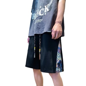 Shorts de <span class=keywords><strong>basket</strong></span> décontractés pour hommes, coupe ample, texture gaufrée, tissu polyester effet coton, micro-extensible, style coréen chic - Product Image 5