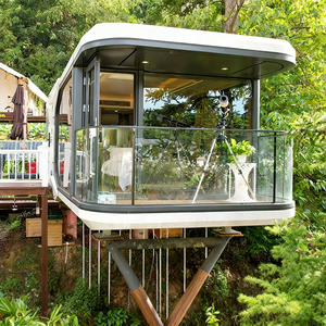 منزل حاويات متنقل ذكي مجهز بالكامل من الفولاذ، فندق كبسولي مع حمام، مكتب، صالة رياضية، فيلا، للاستخدام في التخييم - Product Image 4