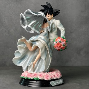 Figurines d'anime DBZ Dragon Son <span class=keywords><strong>Goku</strong></span> et <span class=keywords><strong>Chichi</strong></span> en scène de mariage, 31-33 cm, figurine d'anime en PVC, modèle de statue, jouet, Figuras - Product Image 5