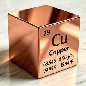 Pure Copper Cube 0.5/1/1.5 Inch Laser Engraved High Density Element Cube for Periodic <b>Table</b> of Elements Collection DIY Gift - Product Image 2