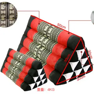 태국 전통 삼각형 베개 맞춤형 2 접기 3 접기 4 배 100% 코튼 수제 쿠션 태국에서