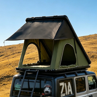 Tente de toit rigide triangulaire en aluminium pour camping-car 4x4, 2 personnes, pour l'extérieur