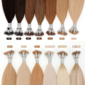 Extensions de cheveux naturels Remy brun moyen, Micro Link, avec perles Nano, anneau - Product Image 5
