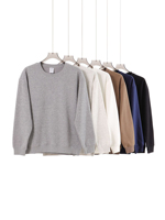 Sweat-shirt à col rond pour homme, 420 g/m², en molleton, surdimensionné, streetwear, uni, couleur unie, logo personnalisé, vêtements d'hiver unisexes