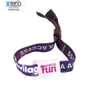 Pulsera <span class=keywords><strong>de</strong></span> Tela RFID Personalizada, Superventas, para Festivales <span class=keywords><strong>de</strong></span> Música Deportivos, 13.56Mhz NFC, Pulsera Tejida para Eventos sin Efectivo - Product Image 5