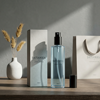 Vente en gros de flacons pulvérisateurs en verre cristal rechargeables de 100 ml, impression personnalisée OEM pour les soins de la peau, sérum, emballage de marque de beauté