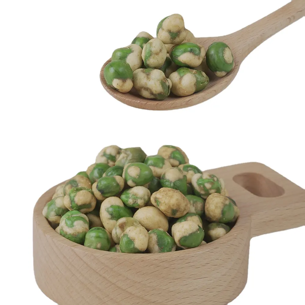 Asian Snacks GMO Free Best Selling Roasted Coated Spicy Flavor Green Peas Vegetarian Food