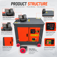 Cintreuse automatique de barres d'armature en acier inoxydable et acier au carbone GW25, machine à cintrer les étriers, moteur PLC, engrenage 4-26mm, pour la construction