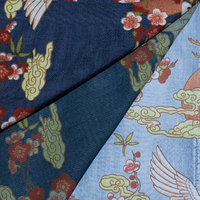 Tissu denim imprimé Crane 30S 100% Lyocell Écologique Garçons & Filles Doux Léger Couleurs Vives Échantillon Personnalisé Rapide 300M MOQ OEM