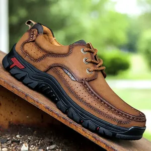 <span class=keywords><strong>Mocassins</strong></span> <span class=keywords><strong>bateau</strong></span> décontractés pour hommes, best-sellers, en cuir souple, faits à la main, confortables, faciles à porter, antidérapants pour l'hiver - Product Image 2