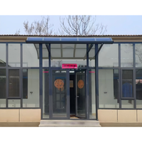 Auvent d'entrée en polycarbonate et aluminium de qualité supérieure avec réduction du bruit pour jardin et patio