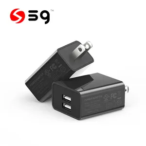 5 в 2 А 2 USB американский стандарт UL FCC настенное зарядное устройство US два USB порта зарядное устройство адаптер для мобильного телефона