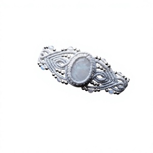 Boho <b>Beaded</b> <b>Bracelet</b> With Quartz Stone Alloy Cuff Unisex Gift Jewelry - Product Image 1