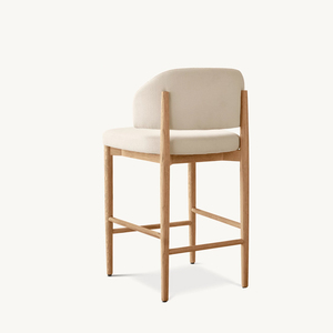 Tabouret de comptoir en bois de style moderne pour la cuisine Villa Club à usage commercial <span class=keywords><strong>Chaise</strong></span> en tissu avec comptoir de bar et bistrot - Product Image 4