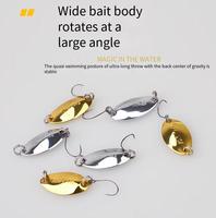 Umpan Pancing Logam Aotuo Laris Manis, Sendok Kait Tunggal Tembaga untuk Ikan Trout, Ikan Panfish, dan Memancing Mikro