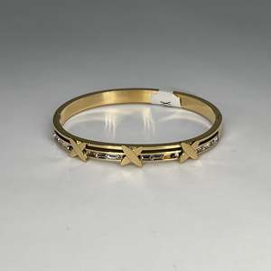 Fashion <b>Bangle</b> 316L Stainless Steel PVD Gold Plating Sustainable Resistant Jewelry <b>for</b> Women - Product Image 1