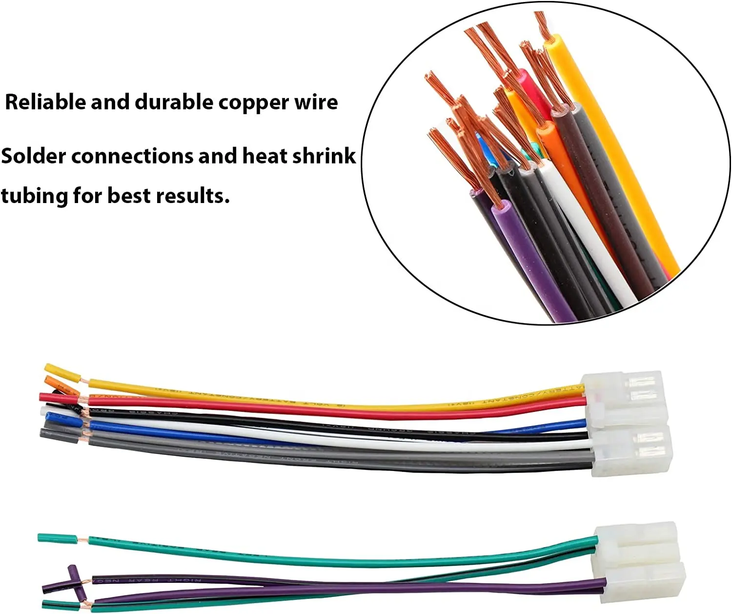 Adaptador de fio reverso para toyota corolla, substituição de cabo de fio estéreo oem 1987-2010