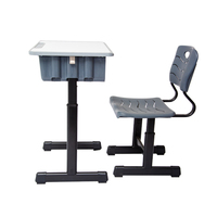 Bureaux et chaises modernes sur mesure pour lycées, avec fonctionnalités ergonomiques, tablette d'écriture et structure en acier pour adolescents