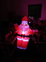 Père Noël gonflable géant de 1,80 m de haut pour extérieur, avec éclairage LED, ballons décoratifs gonflables publicitaires pour la cour