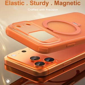 เคสโทรศัพท์แบบแม่เหล็กพิมพ์ลายจุดด้านหลังแบบด้าน สำหรับ iPhone 17 13 14 15 16 Pro Max พร้อมขาตั้งวงแหวนโลหะ ป้องกันการตกกระแทก - Product Image 3