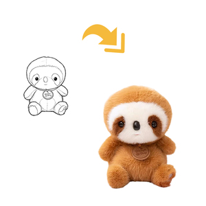 Peluche paresseux personnalisable avec logo, en coton PP, idéale pour événements commémoratifs, anniversaires, cadeaux de fêtes et décoration - Product Image 2