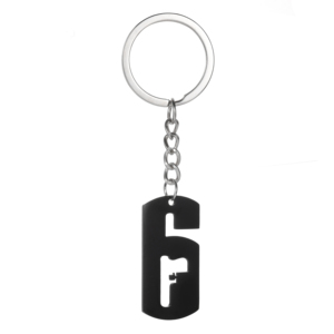 Accessoires Créatifs Arc-en-ciel pour Films et Télévision Populaires Européens et Américains Collier pendentif en alliage 6 Alloy avec chaîne en corde noire R6 et porte-clés - Product Image 5