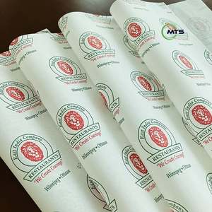 Papel Encerado Antigrasa Personalizado, Hojas Blancas de 12x12 para Envolver Sándwiches, Hamburguesas, Pan, Galletas, Leche y Gelatina - Product Image 6