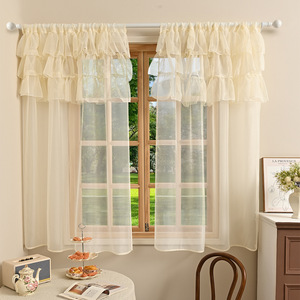 Cortinas de Tul con Volantes DaiRui, Venta al por Mayor, Cortinas Románticas de Voile que Filtran la Luz, Paneles para <span class=keywords><strong>Dormitorio</strong></span>, Multicapa, con Ojales, Personalizadas OEM - Product Image 2