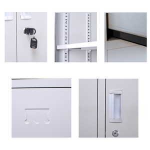 Petite armoire en fer avec serrure à tiroir Section inférieure à deux seaux Large Moyen Cinq Simple Verre ouvert bas Sh - Product Image 4