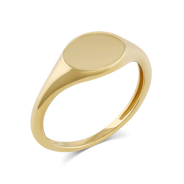 Wholesale 18k Gold Plated 925 Sterling Silver Blank Engravable Signet Ring