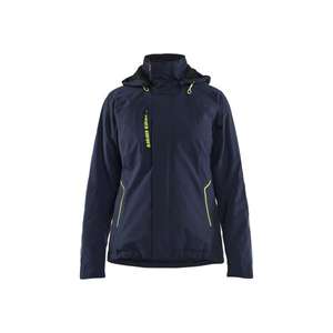 BLAKLADER - 440819178633XXL Chaqueta de concha ligera para mujer elástica Azul marino oscuro/Amarillo-EAN 7330509905227 CHAQUETAS DE TRABAJO - Product Image 1