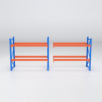 Système d'étagères métalliques robustes anti-rouille certifiées CE, avec poutre transversale renforcée, réglables, pour palettes industrielles
