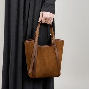 Marque dames sacs à main nouvelle mode femmes chaussures et sac à main dames luxe épaule en cuir véritable femmes seau sac en gros - Product Image 4