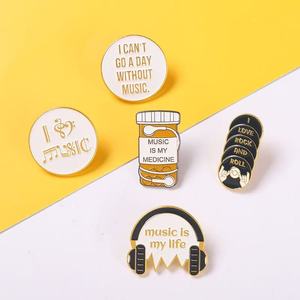 Haute qualité mignon ange thème dur émail broche en gros bande métallique pour chemises pas de commande minimum alliage émail broche - Product Image 1