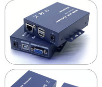 Extensor KVM VGA de 300m sobre un solo cable UTP CAT5e/6 Extensor KVM RJ45 con audio