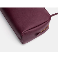 Sac à bandoulière en cuir PU bordeaux personnalisé, sac à main rectangulaire minimaliste pour femme, longues sangles fines, usage quotidien, OEM ODM