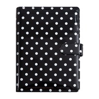 Carnet à feuilles mobiles en cuir écologique HBC A6 Motif Macaron A5 avec pince à billets magnétique et 100 feuilles pour planificateur budgétaire