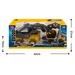 Huina Kaliwo 9 Kênh RC Máy Xúc 13556 Điều Khiển Từ Xa Xe Tải Đồ Chơi 2.4Ghz 1/24 Quy Mô 2 Trong 1 RC Xây Dựng Xe Xe Xe Tải - Product Image 6