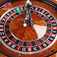MG Table de roulette en bois de 32 pouces en option simple double 0 Roulette russe de style américain et européen