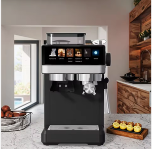 เครื่องชงกาแฟเอสเพรสโซ่กึ่งอัตโนมัติแบบดิจิตอลอัจฉริยะ พร้อมโถใส่นมแบบดิจิตอล หม้อต้มคู่ เมนูสีสันสดใส ความจุ 40 ออนซ์ แรงดัน 20 บาร์ พร้อมเครื่องบดในตัว - Product Image 5