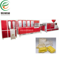 Machine de thermoformage automatique en ligne pour la production continue personnalisée de contenants jetables pour la préparation des repas