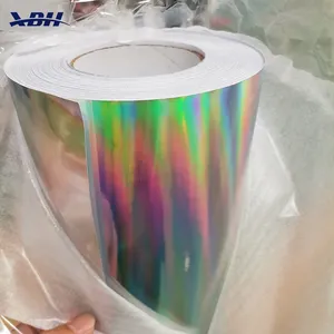 Có thể in Laser Holographic cầu vồng Sticker PVC tự dính Vinyl cho quảng cáo tường xe gói