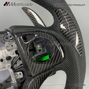 Volante personalizado de fibra de carbono real con levas de cambio, mejora interior para Honda Civic CR-V Si Sedan 9ª generación 2012-2015 - Product Image 5