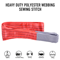 Élingues plates à double œil Élingues de levage en polyester 100% de haute qualité