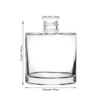 Fabricant de produit Bouteille de diffuseurs de roseaux modernes de 300ml parfumés de luxe en verre clair en cristal personnalisé de la meilleure qualité