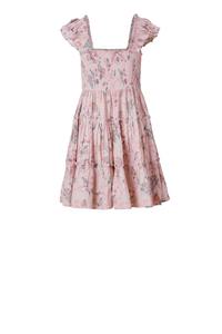 Vestido Mini con Volantes Florales, Lavable y Ecológico, de Algodón, Directo de Fábrica, Ideal para Picnic, Brunch, Vacaciones y Uso Diario Informal - Product Image 2